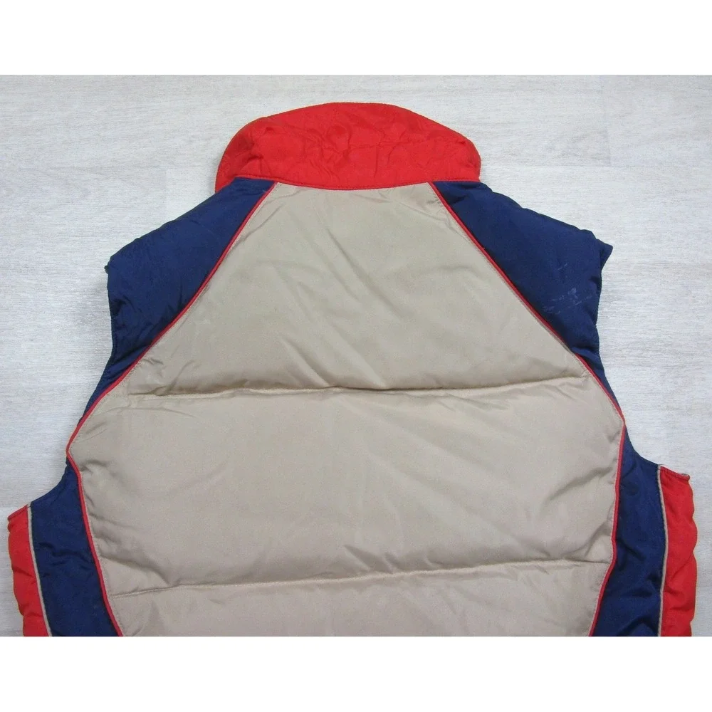 Vintage‎ 70s Skitique Down Puffer Vest Mens (M/L) Colorblock Retro Outdoor Ski